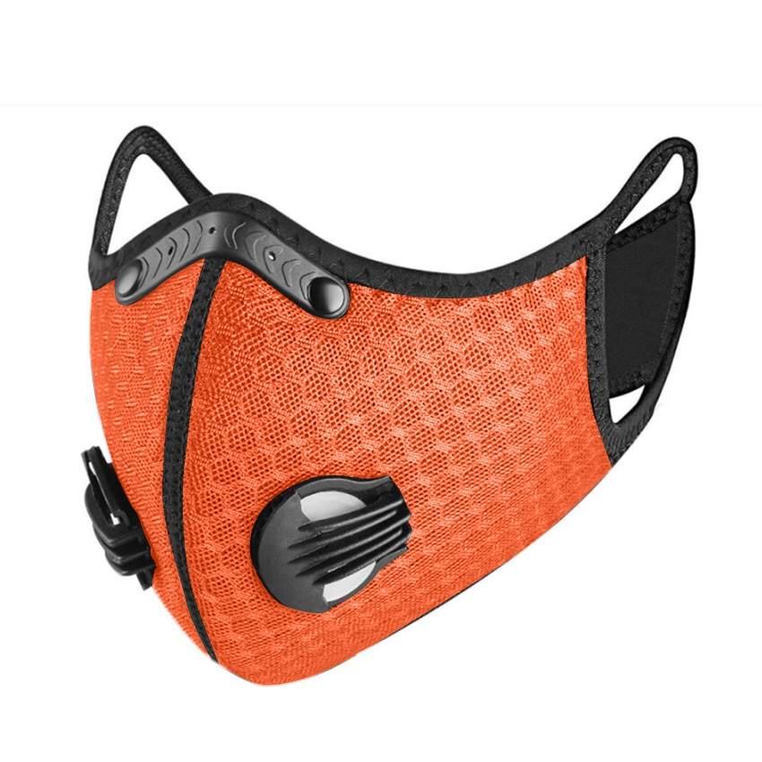 Orange Sports Face Mask With Filter - Pro Neck Gaiter