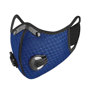Blue Sports Face Mask with Filter - Pro Neck Gaiter