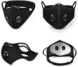 Black Sports Face Mask With Filter - Pro Neck Gaiter